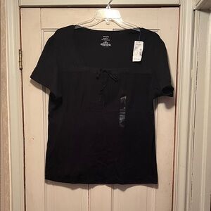 Lane Bryant’s Women's Black Short Sleeve Top